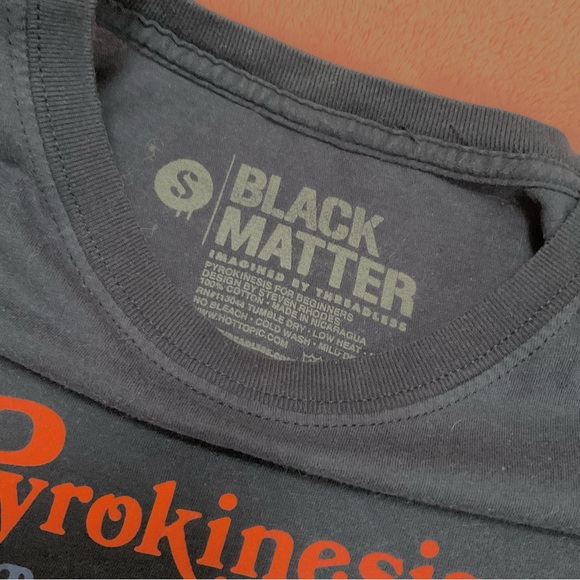 BLACK MATTER retro-style pyrokinesis graphic tee - Picture 2 of 2